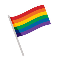 Pride flag illustration. Lgbt symbol in rainbow colors for element