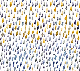 trendy seamless pattern of organic hand drawn shapes and doodles. Colorful watercolor pattern in memphis style. textile and stationery surface design.