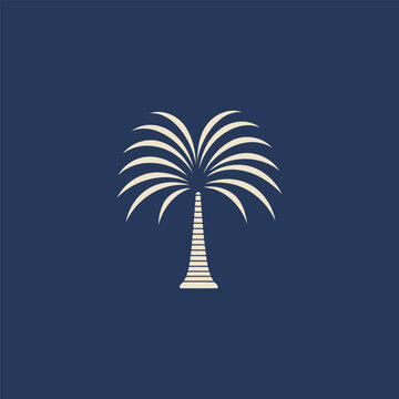 Fototapeta Palm tree logo design vector illustration