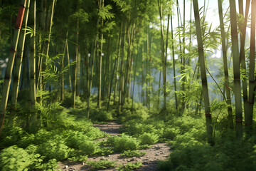 Plakat landscape forest Made with Generative AI