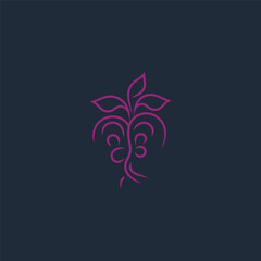 Grape logo design vector illustration