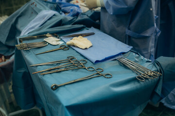 Sterile surgical instruments for cesarean section