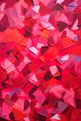 Naklejka premium paint wall with putty thick paint in pink red color, generative ai