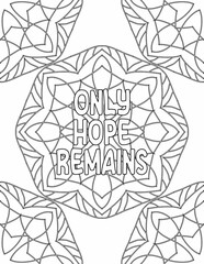 Printable Positive Affirmation Coloring Pages, Mandala Coloring Pages for Personal Growth for Kids and Adults