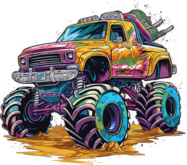 Monster truck vector cartoon © ionut