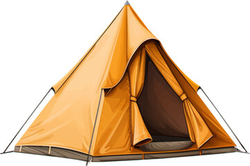 Tourist tent isolated on a white background. - obrazy, fototapety, plakaty