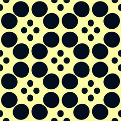 Eye catching background featuring a dynamic mix of black and yellow tones. Various sized dots create a halftone effect, producing a visually striking and fractal like pattern.