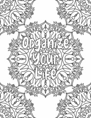 Positive Affirmation Coloring Pages, Mandala Coloring sheet for Self-care for Kids and Adults
