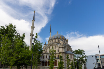 Fototapeta na wymiar Ottoman Building's Nusretiye Mosque, Tophane, Istanbul