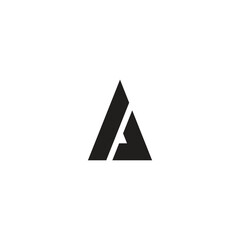 letter a black simple modern style vector.