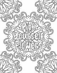 Positive Affirmation Coloring Pages, Mandala Coloring Pages for Personal Growth for Kids and Adults