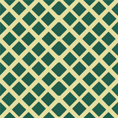 Vibrant green and yellow art deco pattern featuring squares arranged in a border like design with an art deco stripe pattern.