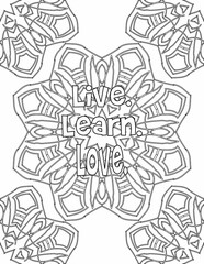 Positive Affirmation Coloring Pages, Mandala Coloring Pages for Self-love for Kids and Adults