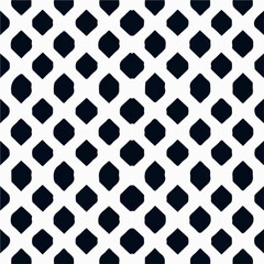 Seamless black and white geometric pattern with repeating hexagons, creating a mesmerizing halftone effect.