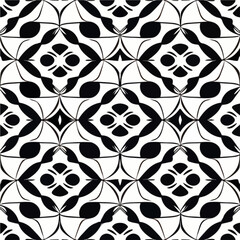 Captivating black and white abstract design, reminiscent of art deco patterns, showcases intricate details akin to art nouveau floor patterns, capturing the essence of both artistic movements.