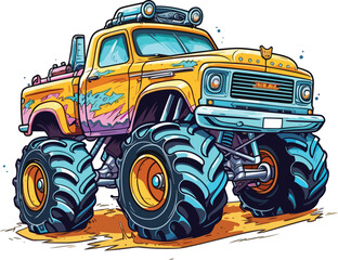 Monster truck vector cartoon © ionut