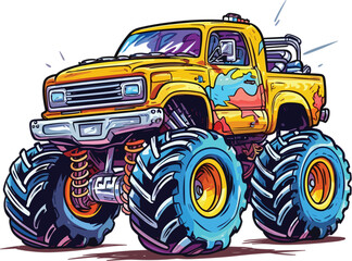 Monster truck vector cartoon © ionut