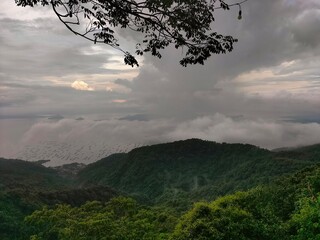 foggy afternoon near taal volcano