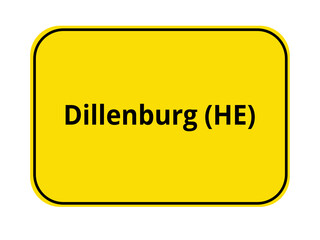 Ortseingangsschild Dillenburg HE