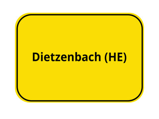 Ortseingangsschild Dietzenbach HE