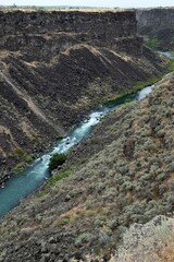 Picturesque landscape of Twin Falls on a beautiful day