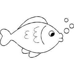 illustration of a fish doodle