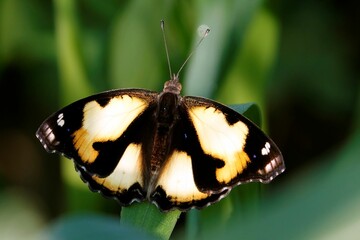 High-resolution closeup photograph of a Junonia hierta butterfly