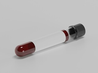 Assay text vacuum 3d illustration with withe background 