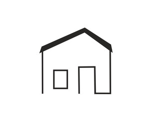 Flat vector icon of house. Business and building