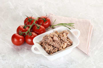 Canned tuna fish for salad