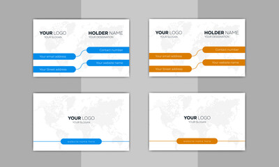 Creative unique, Professional, Luxury, Modern and simple corporate business visiting card design template ideas for personal identity stock illustration