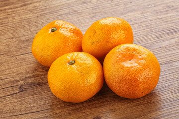 Fresh ripe juicy yellow mandarin