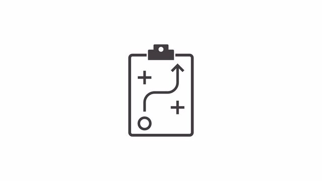 Tic tac toe. Vector icon animation. The background is entirely transparent. It can be used in the desired color background or on another video.