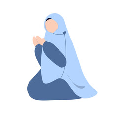 Muslim praying Illustration, Ramadan Illustration, Eid Al Fitr Illustration 
