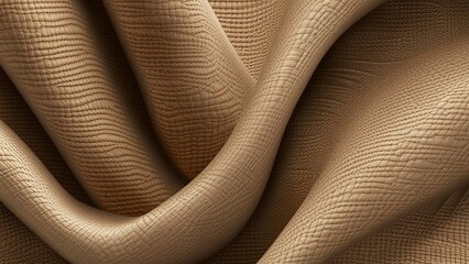 crumpled jute hessian sackcloth canvas woven texture pattern background - obrazy, fototapety, plakaty