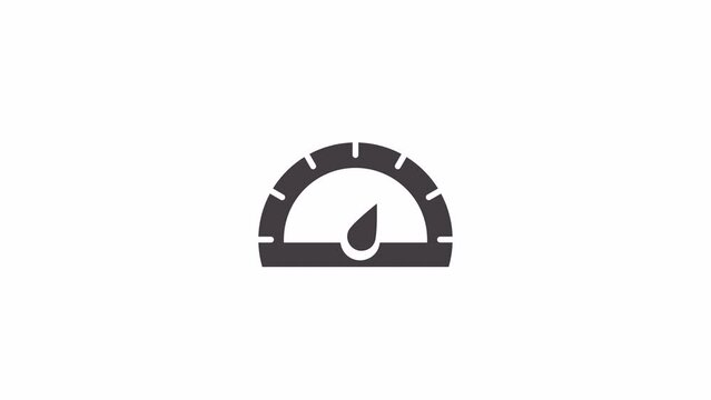 Performance enhancement concept. Speedtest bar or speedometer. Vector icon animation.The background is entirely transparent. It can be used in the desired color background or on another video.