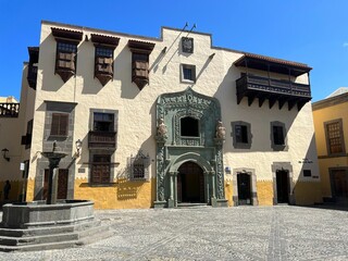 Scenic view of the House of Columbus in Las Palmas de Gran Canaria, Spain