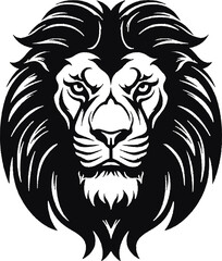 Illustration of a lion head style art.