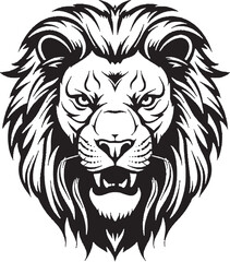 Illustration of a lion head style art.