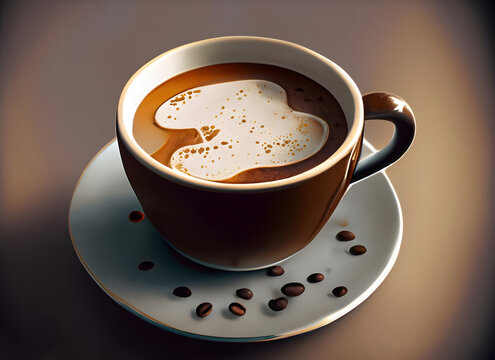 Frisch gebr&uuml;hter Kaffee in der Tasse &ndash; Morgenritual und Genuss