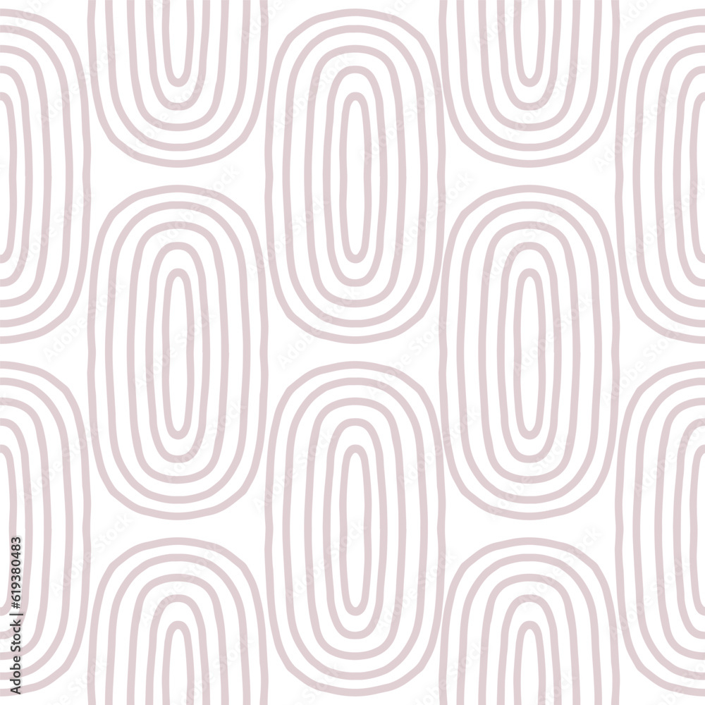 Wall mural simple and elegant seamless pattern with zen lines. abstract seamless texture in retro style. hand d