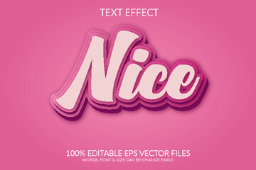 Nice 3D Fully Editable Vector Eps Text Effect Template Design