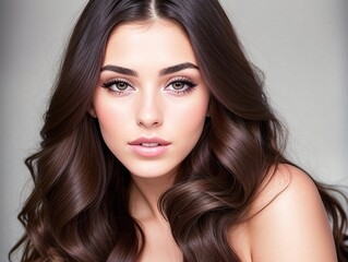 Fototapeta premium Woman with beautiful hair, generative AI