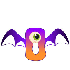 Hallooween eyeball Alphabet
