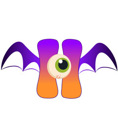 Hallooween eyeball Alphabet