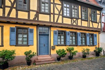 Saniertes Fachwerkhaus in der historischen Altstadt von Frankfurt-Höchst 
