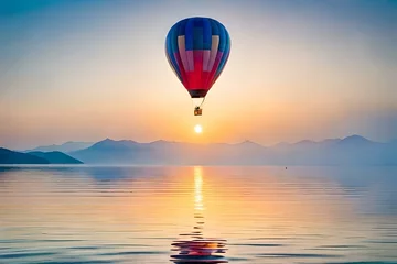 Deurstickers hot air balloon © Sajawal