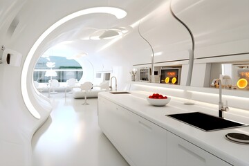 近未来の家のキッチン　with generative ai