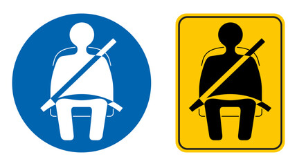 Wear seat belts attention sign