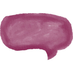 Pink speech bubble watercolor Clipart paper texture